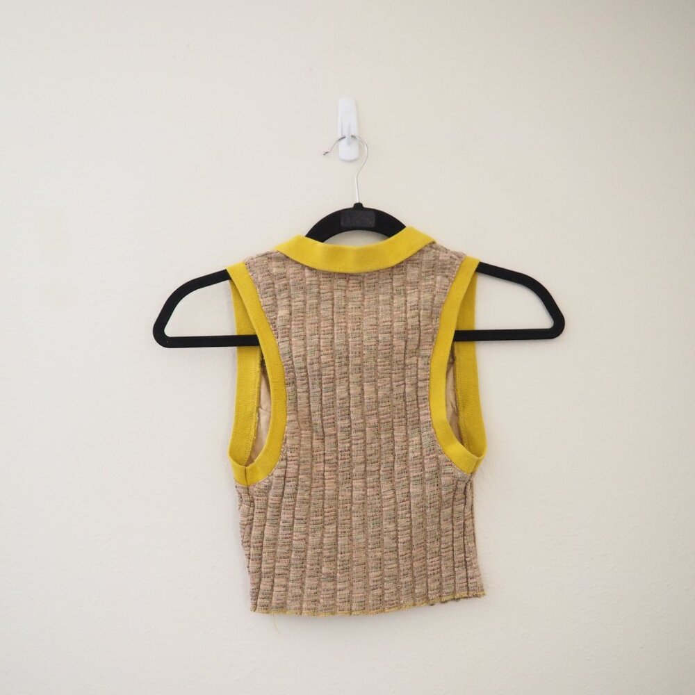 !! BDG Urban Outfitters Ziggy Collared Notch Neck Sleeveless Tank Top sz S - Picture 6 of 7